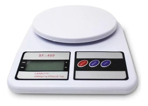 Balança de cozinha digital Electronic SF-400 pesa até 10kg branco